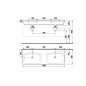 Jika Mio-N - Double-lavabo 1300x450 mm, avec trop-plein, 2 trous pour robinet, Jika Perle, blanc H8147141001041 Jika Mio-N - Double-lavabo 1300x450 mm, avec trop-plein, 2 trous pour robinet, Jika Perle, blanc H8147141001041