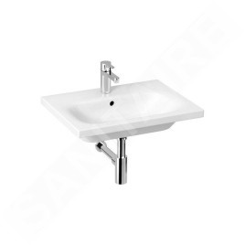 Jika Mio-N - lavabo, 600x450 mm, avec trop-plein, trou pour robinetterie, Jika Perle, blanc H8127131001041