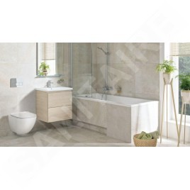 Jika Mio-N - lavabo, 600x450 mm, avec trop-plein, trou pour robinetterie, Jika Perle, blanc H8127131001041