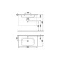 Jika Mio-N - Lavabo 800x450 mm, avec trop-plein, avec trou pour robinet, blanc H8127160001041 Jika Mio-N - Lavabo 800x450 mm, avec trop-plein, avec trou pour robinet, blanc H8127160001041