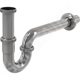 Alcadrain Siphons - Siphon de lavabo, diamètre 32 mm avec écrou de trop-plein, métal A4320