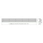 Alcadrain Grilles - Grille pour caniveau à douche linéaire 950 mm, inox mat GAP-950M