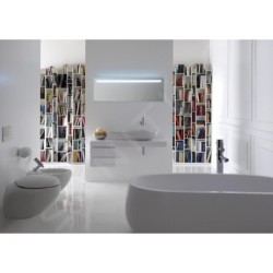 Laufen Il Bagno Alessi One - Lavabo à poser 900x500 mm, avec 1 point d'amorçage, avec LCC, blanc H8149764001041