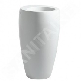Laufen Il Bagno Alessi One - Lavabo sur pied 530x530x900 mm, sans trou pour robinetterie, avec LCC, blanc H8119724001091