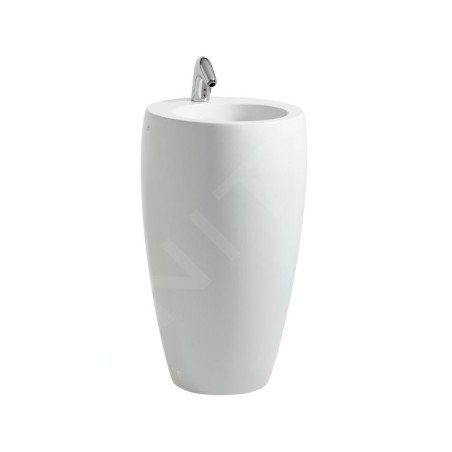 Laufen Il Bagno Alessi - Lavabo sur pied 53x90 cm, trou pour robinetterie, avec LCC, blanc H8119724001041