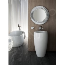 Laufen Il Bagno Alessi - Lavabo sur pied 53x90 cm, trou pour robinetterie, avec LCC, blanc H8119724001041