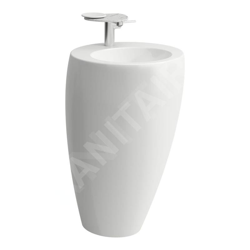 Laufen Il Bagno Alessi - Lavabo sur pied 52x85 cm, trou pour robinetterie, blanc mat H8119714001041 Laufen Il Bagno Alessi - Lavabo sur pied 52x85 cm, trou pour robinetterie, blanc mat H8119714001041