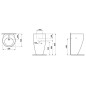 Laufen Il Bagno Alessi - Lavabo sur pied 52x85 cm, trou pour robinetterie, blanc mat H8119714001041 Laufen Il Bagno Alessi - Lavabo sur pied 52x85 cm, trou pour robinetterie, blanc mat H8119714001041