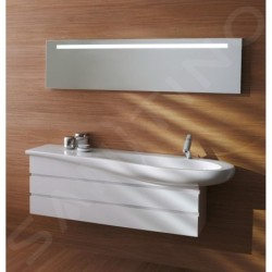 Laufen Il Bagno Alessi One - Lavabo à poser 1200x500 mm, 1 trou pour robinetterie, avec LCC, blanc H8149744001041