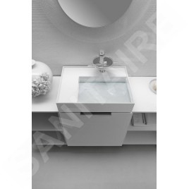 Laufen Kartell - Lavabo 600x460 mm, avec 1 trou pour robinetterie, SaphirKeramik, blanc H8103350001111