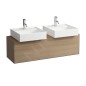Laufen Kartell - Lave-mains 650x480mm, avec 1 trou pour robinetterie, avec LCC, blanc H8153314001111