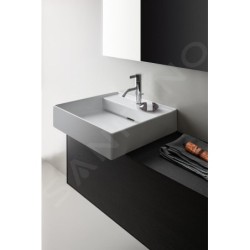 Laufen Kartell - Lave-mains à poser 460x460 mm, avec 1 trou pour robinetterie, blanc H8153310001111