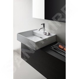 Laufen Kartell - Lave-mains à poser 460x460 mm, avec 3 trous pour robinetterie, blanc H8153310001581