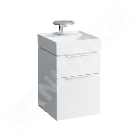 Laufen Kartell - Lave-mains à poser 460x460 mm, avec 3 trous pour robinetterie, blanc H8153310001581