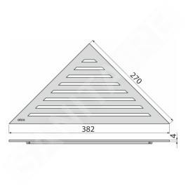 Alcadrain Grilles - Caillebotis pour bac de sol d'angle, mat en acier inoxydable LIFE