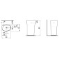 Laufen Palomba Collection - Lavabo sur pied 520x400x900 mm, avec 1 trou pour robinetterie, blanc H8118034001041 Laufen Palomba Collection - Lavabo sur pied 520x400x900 mm, avec 1 trou pour robinetterie, blanc H8118034001041