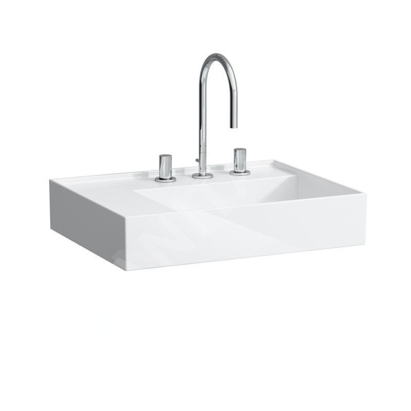 Laufen Kartell - Lavabo 600x460 mm, avec 3 trous pour robinetterie, SaphirKeramik, blanc H8103350001581 Laufen Kartell - Lavabo 600x460 mm, avec 3 trous pour robinetterie, SaphirKeramik, blanc H8103350001581