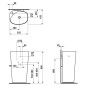Laufen Palomba Collection - Lavabo sur pied 525x435x900 mm, avec 1 trou pour robinetterie, blanc H8118040001041 Laufen Palomba Collection - Lavabo sur pied 525x435x900 mm, avec 1 trou pour robinetterie, blanc H8118040001041