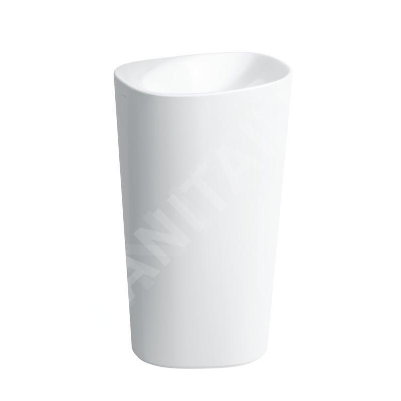 Laufen Palomba Collection - Lavabo sur pied 525x435x900 mm, sans trou pour robinetterie, avec LCC, blanc H8118044001091