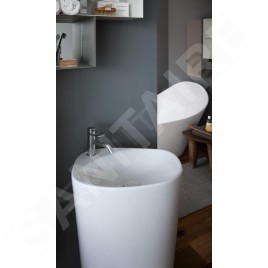 Laufen Palomba Collection - Lavabo sur pied 525x435x900 mm, 1 trou pour robinetterie, avec LCC, blanc H8118044001041