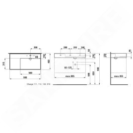 Laufen Kartell - Lavabo 900x460 mm, SaphirKeramik, blanc H8103390001121