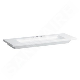 Laufen Living - Lavabo à poser 1300x480 mm, avec 3 trou de robinet, blanc H8164360001581
