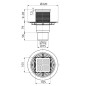 Alcadrain Douchegoten - Siphon de sol 105x105 mm, diamètre 50/75 mm, arrêt des odeurs d'eau, acier inoxydable/plastique APV201