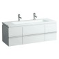 Laufen Living - Double-lavabo à poser, 1300x480 mm, avec 2 trous pour robinetterie, s LCC, blanc H8164364001071 Laufen Living - Double-lavabo à poser, 1300x480 mm, avec 2 trous pour robinetterie, s LCC, blanc H8164364001071