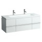 Laufen Living - Double-lavabo à poser, 1300 x 480 mm, 2 trous pour robinetterie, blanc H8164360001151 Laufen Living - Double-lavabo à poser, 1300 x 480 mm, 2 trous pour robinetterie, blanc H8164360001151