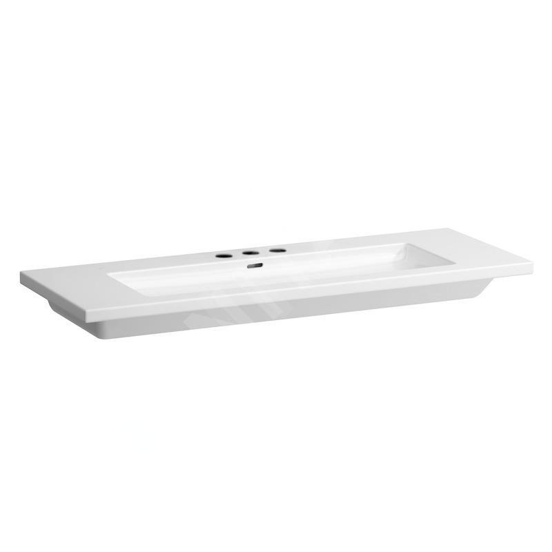 Laufen Living - Lavabo à poser, 1300x480 mm, avec 3 trous pour robinetterie, blanc H8164360001081 Laufen Living - Lavabo à poser, 1300x480 mm, avec 3 trous pour robinetterie, blanc H8164360001081