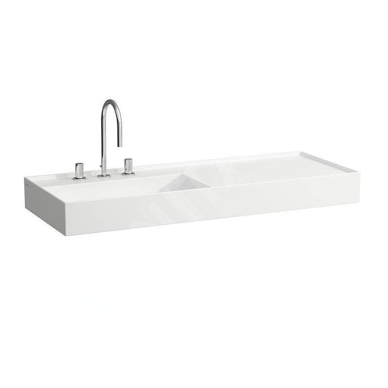 Laufen Kartell - Lavabo 1200x460 mm, avec 3 trous pour robinetterie, SaphirKeramik, avec LCC, blanc H8133324001581 Laufen Kartell - Lavabo 1200x460 mm, avec 3 trous pour robinetterie, SaphirKeramik, avec LCC, blanc H8133324001581