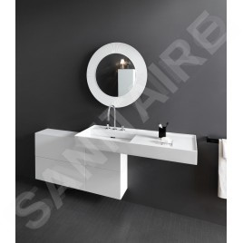 Laufen Kartell - Lavabo 1200x460 mm, avec 3 trous pour robinetterie, SaphirKeramik, avec LCC, blanc H8133324001581