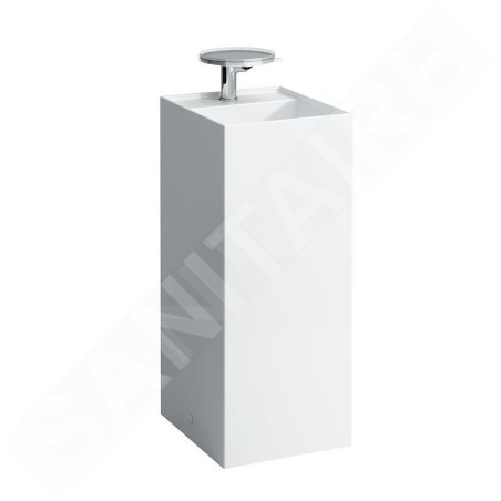Laufen Kartell - Lavabo sur pied 375x435x900 mm, avec 1 trou pour robinetterie, blanc H8113310001111