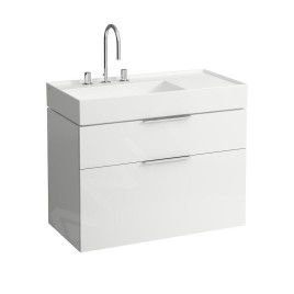 Laufen Kartell - Lavabo 900x460 mm, avec 3 trous pour robinetterie, SaphirKeramik, avec LCC, blanc H8103384001581