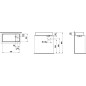 Laufen Kartell - Lavabo 750x350 mm, avec 1 trou pour robinetterie, SaphirKeramik, avec LCC, blanc H8123324001111