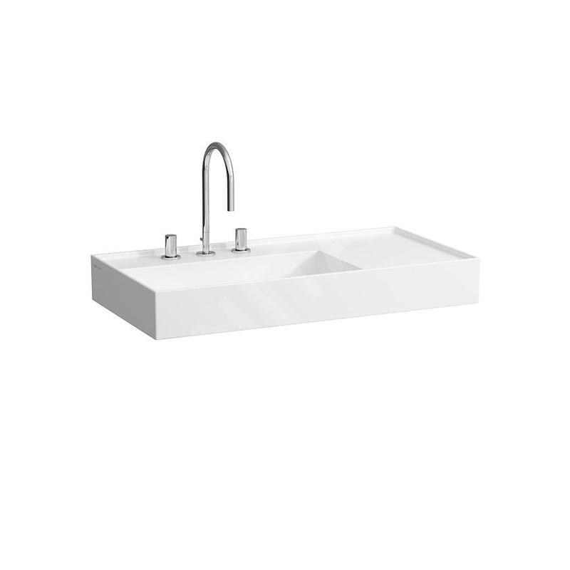 Laufen Kartell - Lavabo 900x460 mm, avec 3 trous pour robinetterie, SaphirKeramik, blanc H8103380001581