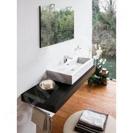 Laufen Living - Lavabo à poser 800x460 mm, avec 1 trou pour robinetterie, blanc H8174370001041