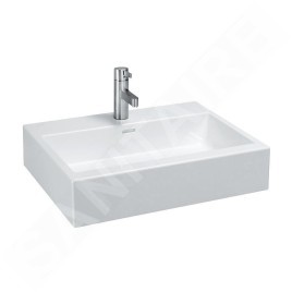 Laufen Living - Lavabo à poser 600x460 mm, avec 3 trous pour robinetterie, blanc H8174340001081