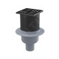 Alcadrain Douchegoten - Siphon de sol, droit 105x105 mm, diamètre 50 mm, combiné avec un obturateur d'odeurs SMART, acier