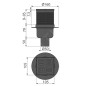 Alcadrain Douchegoten - Siphon de sol, droit 105x105 mm, diamètre 50 mm, combiné avec un obturateur d'odeurs SMART, acier