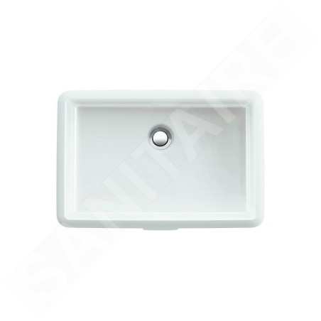 Laufen Living - Lavabo à encastrer, 545x360 mm, sans trou pour robinetterie, blanc H8124310001551