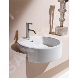 Laufen Living - Lavabo à encastrer 460x460 mm, avec 1 trou pour robinetterie, blanc H8134310001041