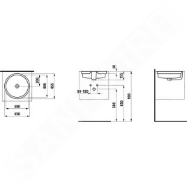 Laufen Living - Vasque à encastrer, diamètre 450 mm, blanc H8134390001551