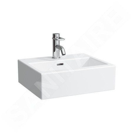 Laufen Living - Lave-mains 450x380 mm, avec 1 trou pour robinetterie, blanc H8154320001041