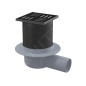 Alcadrain Douchegoten - Siphon de sol latéral 105x105 mm, diamètre 50 mm, combiné avec un obturateur d'odeurs SMART, acier