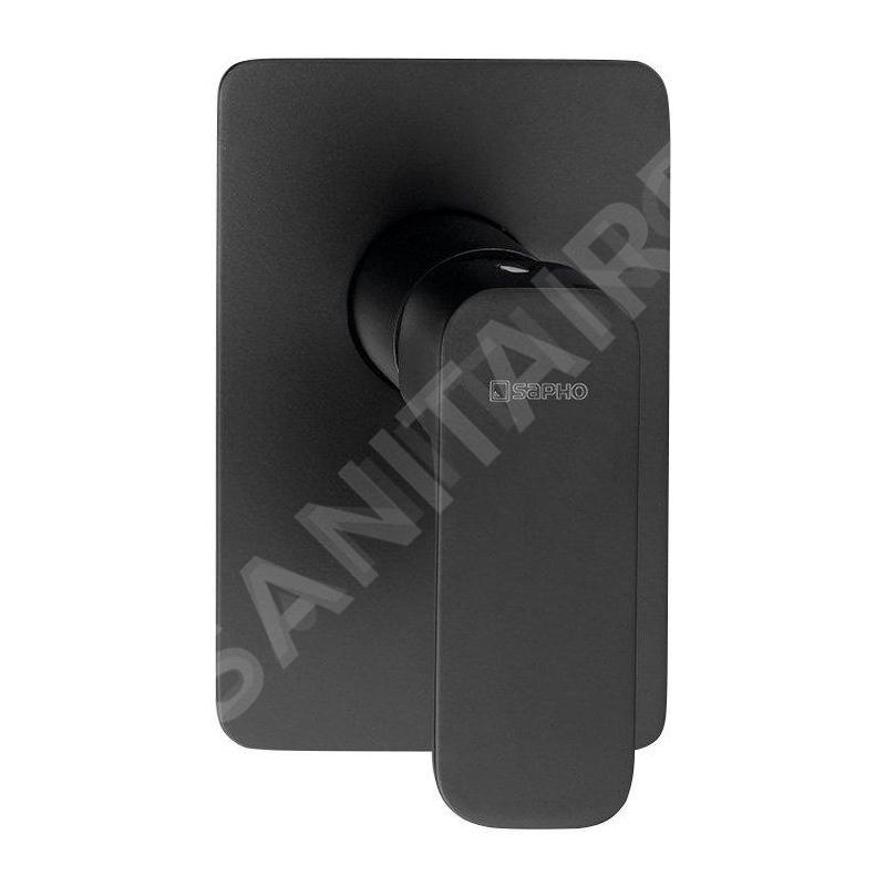 Sapho Spy - Mitigeur encastré de douche avec corps d'encastrement, 1 sortie, noir mat PY41/15