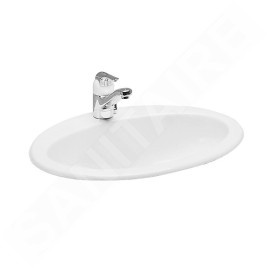 Laufen Indova - Lavabo à encastrer, 610x480 mm, 1 trou pour robinetterie, blanc H8113920000001