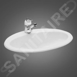 Laufen Indova - Lavabo à encastrer, 610x480 mm, 1 trou pour robinetterie, blanc H8113920000001