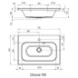 Ravak Chrome - Lavabo 700x490 mm, avec un trou pour robinet, blanc XJG01170000 Ravak Chrome - Lavabo 700x490 mm, avec un trou pour robinet, blanc XJG01170000