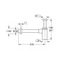Grohe Siphons - Siphon design, Hard Graphite 40564A00 Grohe Siphons - Siphon design, Hard Graphite 40564A00